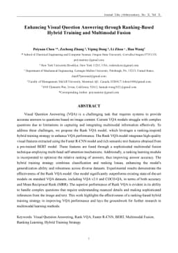 Enhancing Visual Question Answering through Ranking-Based Hybrid
  Training and Multimodal Fusion