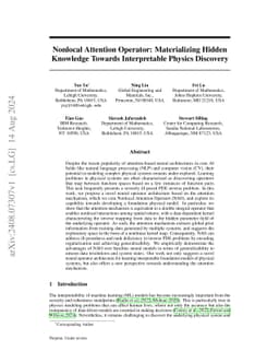 Nonlocal Attention Operator: Materializing Hidden Knowledge Towards
  Interpretable Physics Discovery
