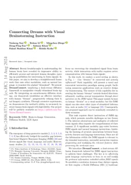 Connecting Dreams with Visual Brainstorming Instruction