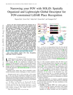 Narrowing your FOV with SOLiD: Spatially Organized and Lightweight
  Global Descriptor for FOV-constrained LiDAR Place Recognition