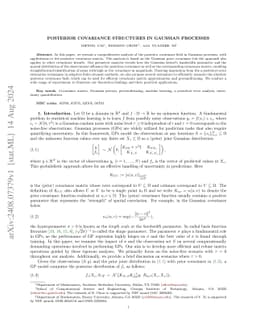 Posterior Covariance Structures in Gaussian Processes