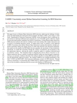 UAHOI: Uncertainty-aware Robust Interaction Learning for HOI Detection