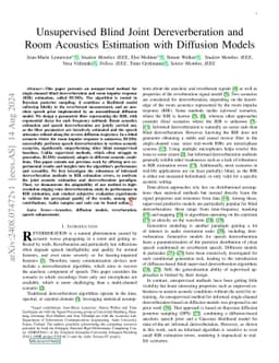 Unsupervised Blind Joint Dereverberation and Room Acoustics Estimation with Diffusion Models