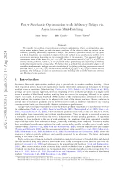 Faster Stochastic Optimization with Arbitrary Delays via Asynchronous
  Mini-Batching