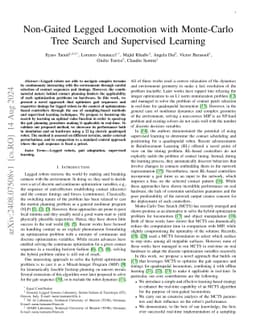 Non-Gaited Legged Locomotion with Monte-Carlo Tree Search and Supervised Learning