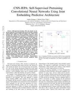 CNN-JEPA: Self-Supervised Pretraining Convolutional Neural Networks Using Joint Embedding Predictive Architecture
