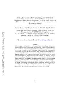 PolyCL: Contrastive Learning for Polymer Representation Learning via
  Explicit and Implicit Augmentations
