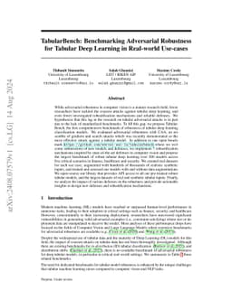 TabularBench: Benchmarking Adversarial Robustness for Tabular Deep
  Learning in Real-world Use-cases