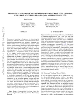 Theoretical and Practical Progress in Hyperspectral Pixel Unmixing with
  Large Spectral Libraries from a Sparse Perspective