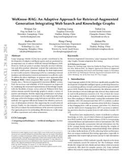 WeKnow-RAG: An Adaptive Approach for Retrieval-Augmented Generation
  Integrating Web Search and Knowledge Graphs