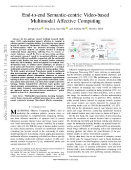 End-to-end Semantic-centric Video-based Multimodal Affective Computing