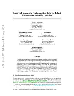 Impact of Inaccurate Contamination Ratio on Robust Unsupervised Anomaly
  Detection