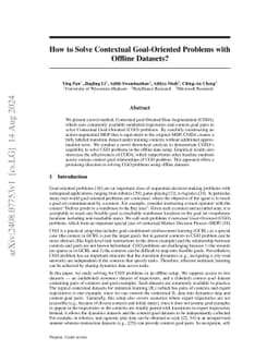 How to Solve Contextual Goal-Oriented Problems with Offline Datasets?