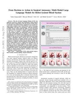 From Decision to Action in Surgical Autonomy: Multi-Modal Large Language Models for Robot-Assisted Blood Suction