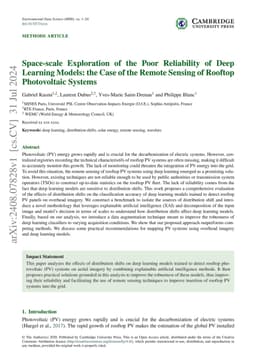 Space-scale Exploration of the Poor Reliability of Deep Learning Models:
  the Case of the Remote Sensing of Rooftop Photovoltaic Systems