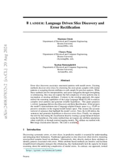 LADDER: Language Driven Slice Discovery and Error Rectification