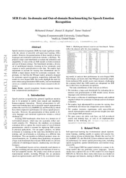 SER Evals: In-domain and Out-of-domain Benchmarking for Speech Emotion
  Recognition
