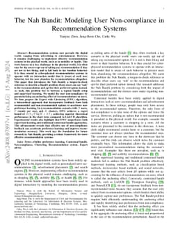 The Nah Bandit: Modeling User Non-compliance in Recommendation Systems