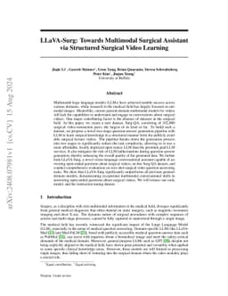 LLaVA-Surg: Towards Multimodal Surgical Assistant via Structured
  Surgical Video Learning