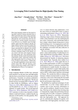 Leveraging Web-Crawled Data for High-Quality Fine-Tuning