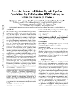 Asteroid: Resource-Efficient Hybrid Pipeline Parallelism for
  Collaborative DNN Training on Heterogeneous Edge Devices