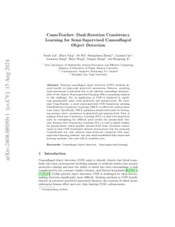 CamoTeacher: Dual-Rotation Consistency Learning for Semi-Supervised
  Camouflaged Object Detection