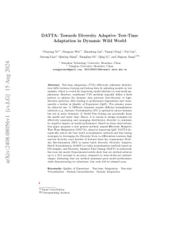 DATTA: Towards Diversity Adaptive Test-Time Adaptation in Dynamic Wild
  World