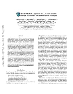 I-SHEEP: Self-Alignment of LLM from Scratch through an Iterative
  Self-Enhancement Paradigm