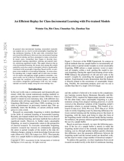 An Efficient Replay for Class-Incremental Learning with Pre-trained
  Models