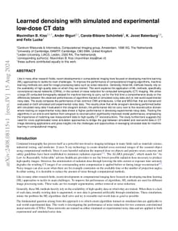 Learned denoising with simulated and experimental low-dose CT data