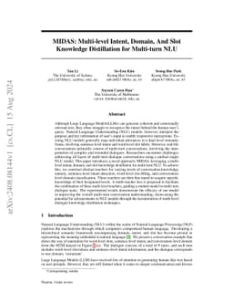 MIDAS: Multi-level Intent, Domain, And Slot Knowledge Distillation for Multi-turn NLU