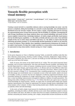 Towards flexible perception with visual memory