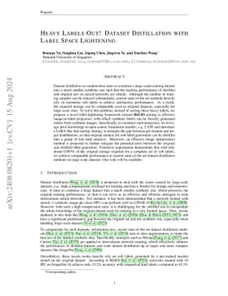 Heavy Labels Out! Dataset Distillation with Label Space Lightening