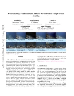 WaterSplatting: Fast Underwater 3D Scene Reconstruction Using Gaussian
  Splatting