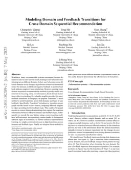 Modeling Domain and Feedback Transitions for Cross-Domain Sequential Recommendation
