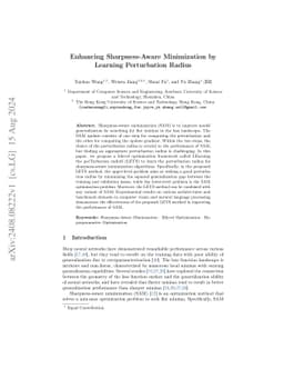 Enhancing Sharpness-Aware Minimization by Learning Perturbation Radius
