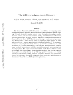 The Z-Gromov-Wasserstein Distance