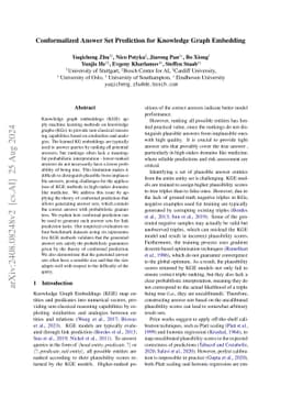 Conformalized Answer Set Prediction for Knowledge Graph Embedding