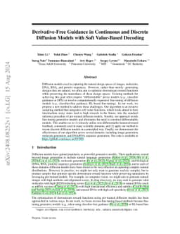 Derivative-Free Guidance in Continuous and Discrete Diffusion Models
  with Soft Value-Based Decoding