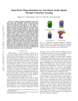 HyperTaxel: Hyper-Resolution for Taxel-Based Tactile Signals Through
  Contrastive Learning