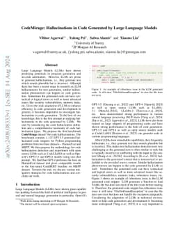 CodeMirage: Hallucinations in Code Generated by Large Language Models
