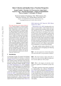 Rater Cohesion and Quality from a Vicarious Perspective