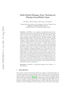 Multi-Modal Dialogue State Tracking for Playing GuessWhich Game