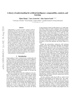 A theory of understanding for artificial intelligence: composability,
  catalysts, and learning