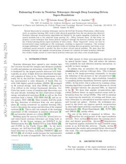 Enhancing Events in Neutrino Telescopes through Deep Learning-Driven Super-Resolution