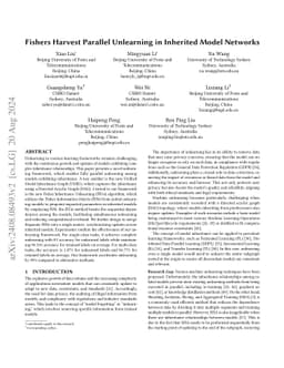 Fishers Harvest Parallel Unlearning in Inherited Model Networks