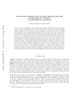 Data-driven Construction of Finite Abstractions for Interconnected
  Systems: A Compositional Approach