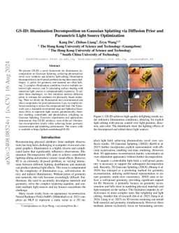 GS-ID: Illumination Decomposition on Gaussian Splatting via Diffusion
  Prior and Parametric Light Source Optimization