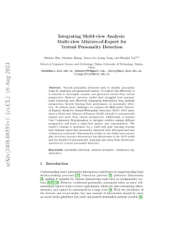 Integrating Multi-view Analysis: Multi-view Mixture-of-Expert for
  Textual Personality Detection