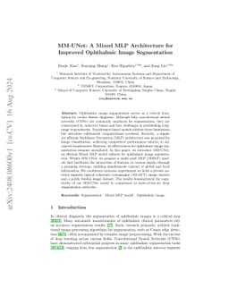 MM-UNet: A Mixed MLP Architecture for Improved Ophthalmic Image
  Segmentation